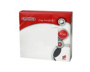 Papra galda salvetes 33*33cm, 3 sli, 20 salvetes, baltas